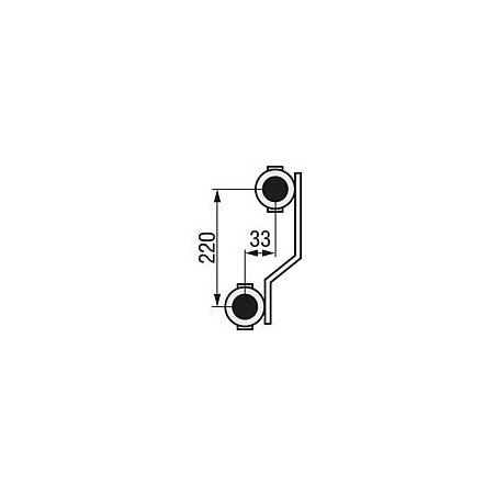 Collecteur de chauffage au sol DN25 (1") Plastique, 4 circuits de chauffage