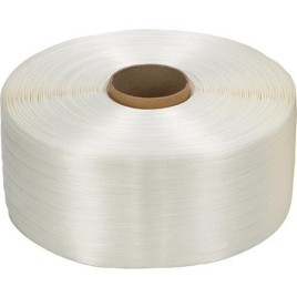 Ruban textile extra fort PET blanc 16mm 850m/rouleau UE  2 rouleaux