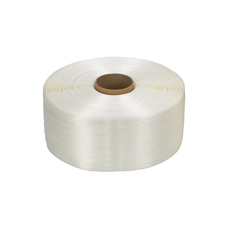 Ruban textile extra fort PET blanc 16mm 850m/rouleau UE  2 rouleaux