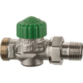 Corps de robinets thermostatiques Eclipse 300 IMI Heimeier, DN15(1/2")x G3/4" Eurocône, forme traversante