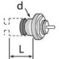 Tête thermostatique TA RVO-A/m72-A, DN 10 (3/8")-20(3/4"), après 1973