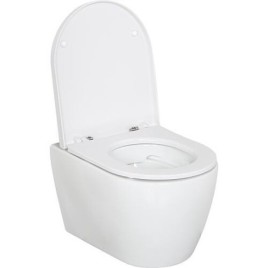 WC suspendu AIMERA Compact sans bord de rincage lxhxp: 355x330x485 mm céramique blanc