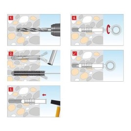 TOX Vis d’échafaudage Safe Fix Eye 12x190 mm 1 pièce