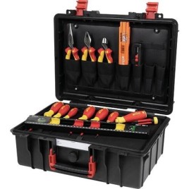 Mallette à outils Basic-Set L, électricien, 17 pièces