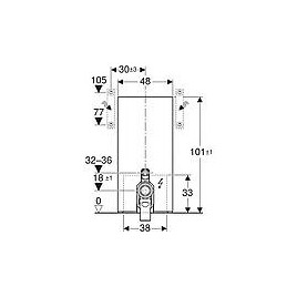 GEBERIT Monolith Plus Module sanitaire pour WC sur pied 114cm, verre blanc/aluminium