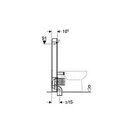 GEBERIT Monolith Plus Module sanitaire pour WC sur pied 114cm, verre blanc/aluminium