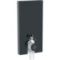 GEBERIT Monolith Plus Module sanitaire pour WC sur pied 114cm, verre noir/aluminium noir chromé