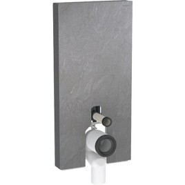 GEBERIT Monolith Plus Module sanitaire pour WC sur pied 101cm, grès cérame aspect ardoise/aluminium noir chromé