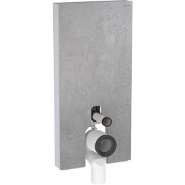 GEBERIT Monolith Plus Module sanitaire pour WC sur pied 101cm, grès cérame aspect béton/aluminium