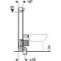 GEBERIT Monolith Plus Module sanitaire pour WC sur pied 101cm, grès cérame aspect béton/aluminium