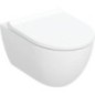 Pack combiné Geberit Acanto WC suspendu à fond creux, blanc, sans bride, abattant WC Softclose, QuickRelease, TurboFlush