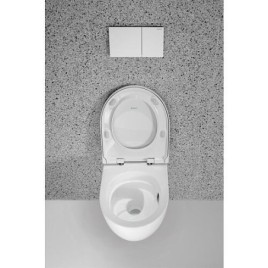 Pack combiné Geberit Acanto WC suspendu à fond creux, blanc, sans bride, abattant WC Softclose, QuickRelease, TurboFlush