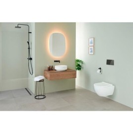 Pack combiné Geberit Acanto WC suspendu à fond creux, blanc, sans bride, abattant WC Softclose, QuickRelease, TurboFlush