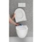 Pack combiné Geberit Acanto WC suspendu, blanc, sans bord de rincage, abattant WC Softclose, QuickRelease, TurboFlush, KeraTect