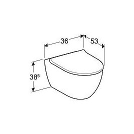 Pack combiné Geberit Acanto WC suspendu, blanc, sans bord de rincage, abattant WC Softclose, QuickRelease, TurboFlush, KeraTect