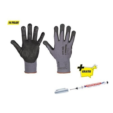 Paquet de gants de montage Ultimo T.XL avec marqueur de perçage gratuit