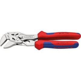 Pince-clé KNIPEX nickelée L 150 mm avec poignée multi-composants