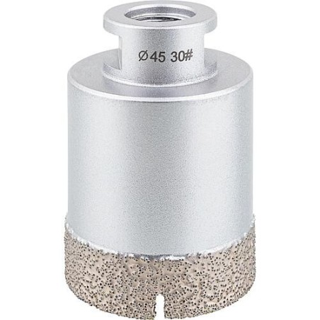 Couronne de perçage à sec Soldia Ø 45 mm, filetage M14, refroidissement intégré