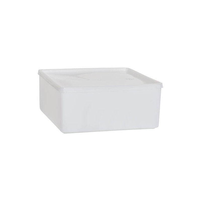 Boîte avec couvercle coiffant 3.200 ml, rectangulaire, naturel, 208x208x94 mm