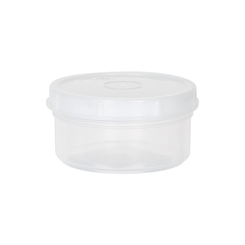 Boîte ronde avec couvercle à visser 250 ml, PP, transparent