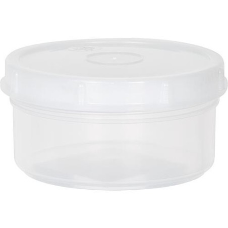 Boîte ronde avec couvercle à visser 250 ml, PP, transparent