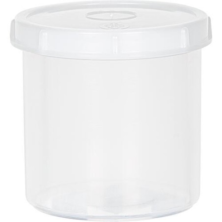 Boîte ronde avec couvercle à visser 500 ml, PP, transparent