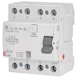 ETI Interrupteur différentiel EFI-P4 NL, 4 pôles, 40A, 0,03A, type A, non temporisé