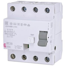 Disjoncteur différentiel EFI-4 A S, 4 pôles, 25A, 0,3A, type A, sélectif