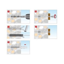 TOX L-BOXX Mini Chevilles à expansion pour béton Barracuda 296 pièces