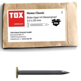 TOX Clou pour tableaux Home Classic avec tête en laiton 2,0x20 mm Cond. 20