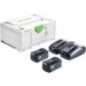 Kit batteries Festool SYS 18V 2x5,0/TCL 6 DUO, avec 2x 5 Ah batteries et double chargeur avec mallette de transport