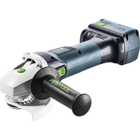 Meuleuse d’angle sans fil Festool 18 V AGC 18-125 5,0 EBI-Plus avec 2x batteries 5 Ah et chargeur avec mallette de transport