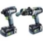 Kit sans fil Festool 2 pièces 18V TID 18 5,0/4,0 Kit TPC 18/4 avec 1x 4Ah et 1x 5Ah batteries + chargeur et mallette de