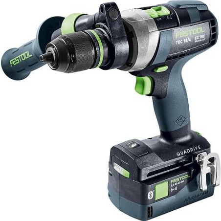 Perceuse-visseuse sans fil Festool 18 V TDC 18/4 5,0/4,0 I-Plus QUADRIVE avec 1x batterie 4 Ah et 1x batterie 5 Ah et chargeur