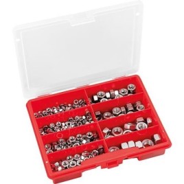 Mallette d’assortiment d’écrous hexagonaux DIN 934 inox A2, 366 pièces