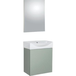 Kit meuble de salle de bain Mini 50S vert clair 500 x 620 x 400 mm