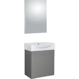 Kit meuble de salle de bain Mini 50S gris carbone mat 500 x 620 x 400 mm