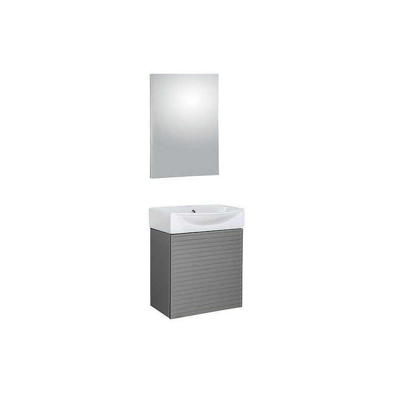 Kit meuble de salle de bain Mini 50S gris carbone mat 500 x 620 x 400 mm