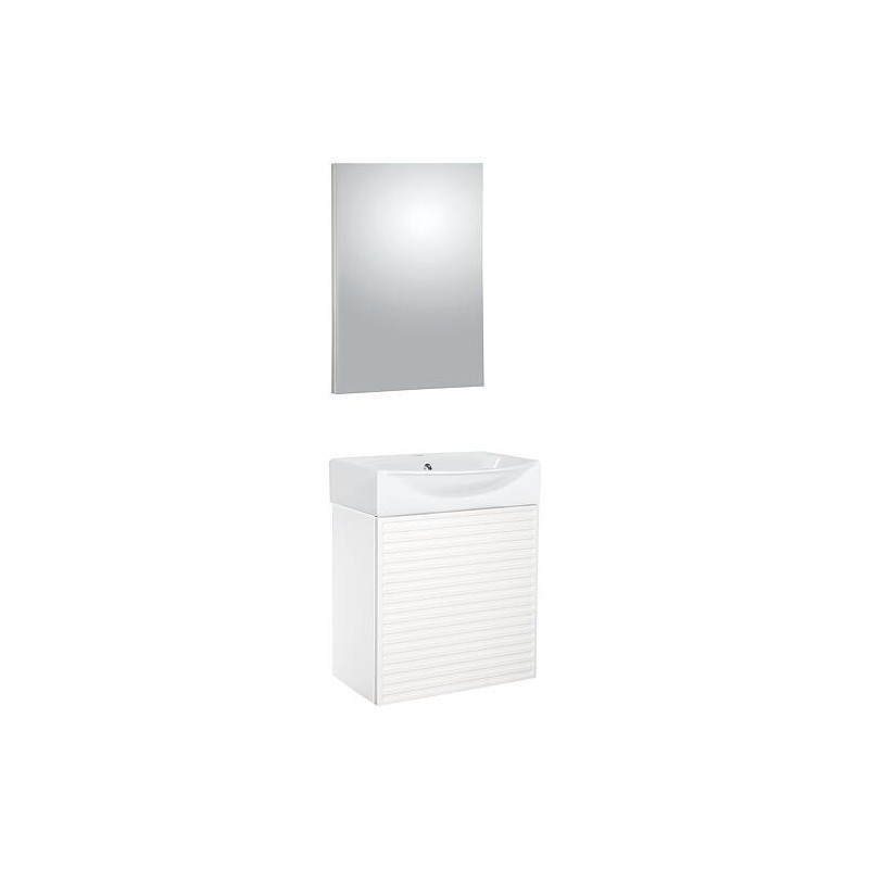 Kit meuble de salle de bain Mini 50S blanc mat 500 x 620 x 400 mm