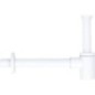 Siphon de bouteille de bassin design en acier inoxydable blanc, DN32 (1 1/4") x 32mm