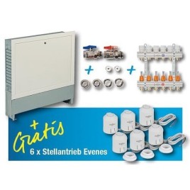 Collecteur de chauffage au sol pour 6 circuits de chauffage + cadeau offert