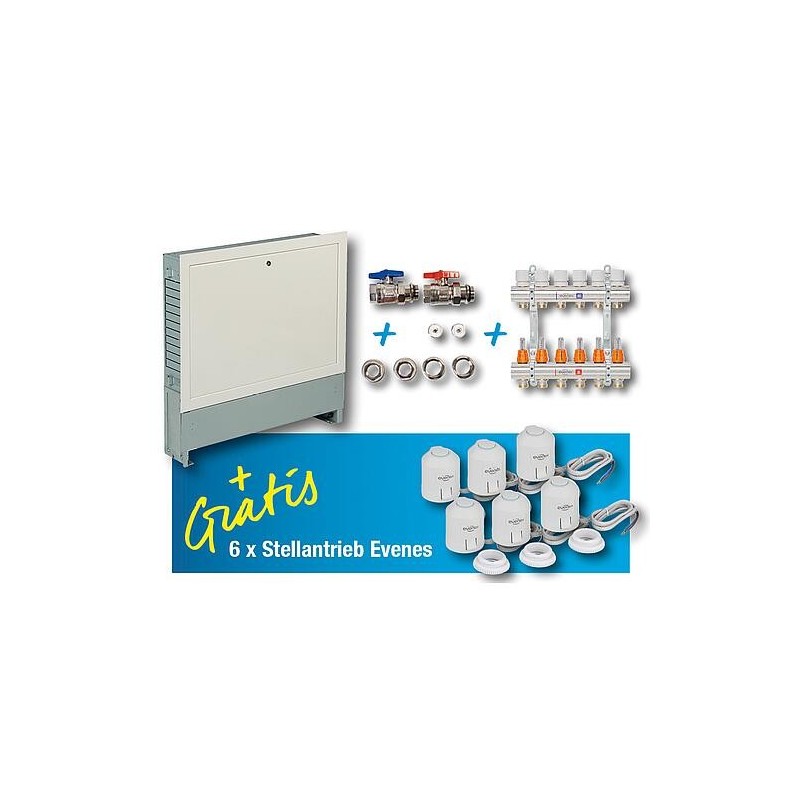 Collecteur de chauffage au sol pour 6 circuits de chauffage + cadeau offert