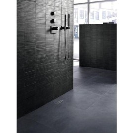 Caniveau de douche CleanLine 80 chrome noir/brossé longueur 300-900 mm