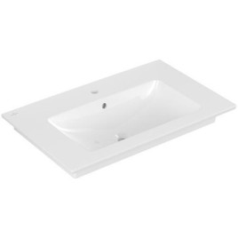 Lavabo Venticello Villeroy&Boch 800x500mm rectangulaire, un trou pour robinet avec trop-plein Blanc alpin