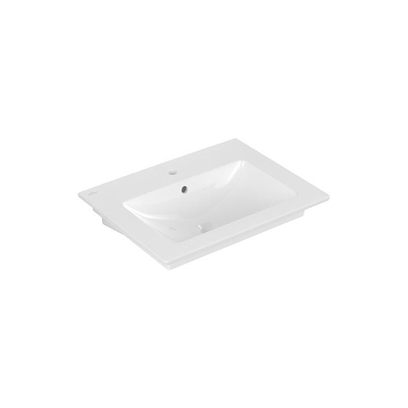 Lavabo V&B Venticello 650x500mm, 1 trou de robinetterie avec trop-plein, blanc