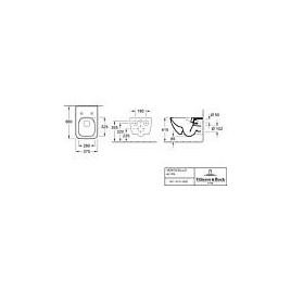 Pack combiné V&B Venticello WC suspendu à fond creux, sans bride, abattant WC Softclose  et Quickrelease, blanc