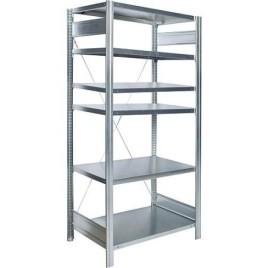 Etagère BERT emboîtable, 6 tablettes acier, charge par tablette 2000Kg, 2500x875x600mm