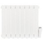 Radiateur en aluminium électrique Resia, 700 W, blanc RAL 9010