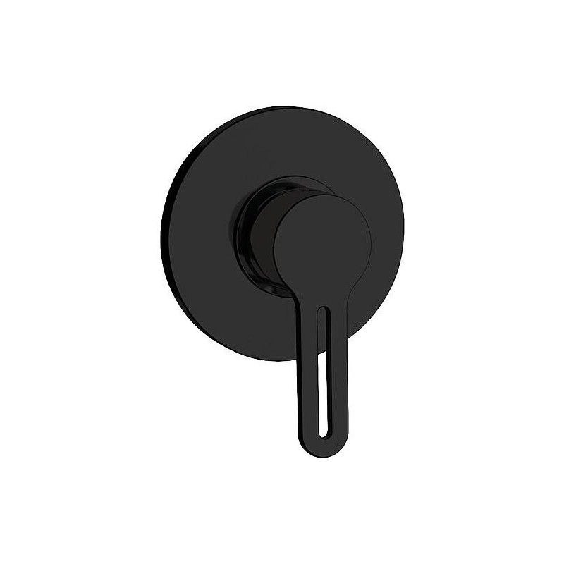 Mitigeur douche à encastrer Enzan rosace Ø 116 mm avec corps encastré mural noir mat