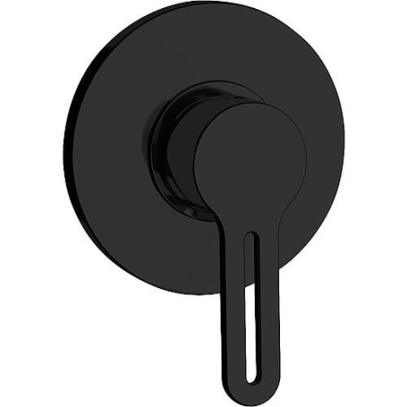 Mitigeur douche à encastrer Enzan rosace Ø 116 mm avec corps encastré mural noir mat